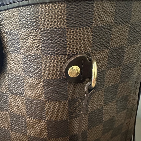 Designer Brown Checkered Tote Bag - Picture 4 of 16